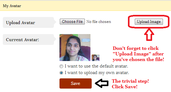 How to upload an avatar correctly at Dosplash - step 4