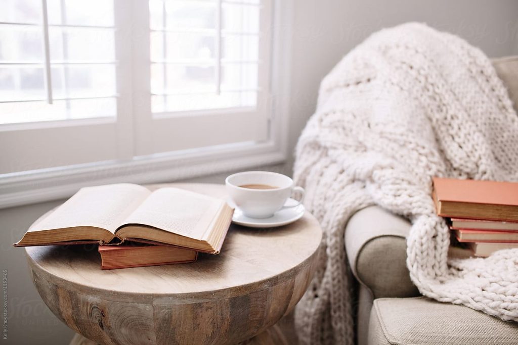 Cozy reading nook