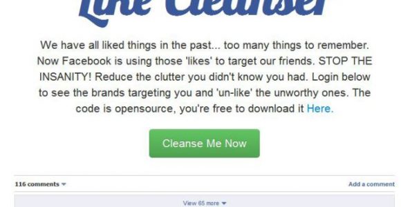 Facebook Like Cleanser: Quickly Unsubscribe Pages You Liked