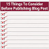 Do 15 Things BEFORE PUBLISHING Blog Posts | Content Writing