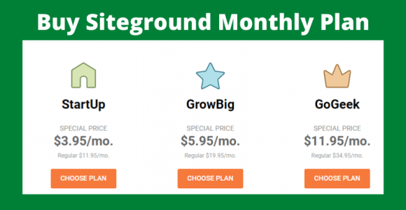 Buy Siteground Monthly Plan: Can I Pay Monthly with Siteground