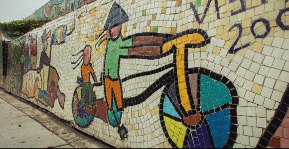 Mosaic art murals, an integral part of street culture