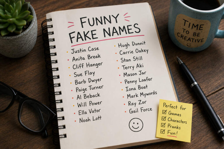 Funny fake names